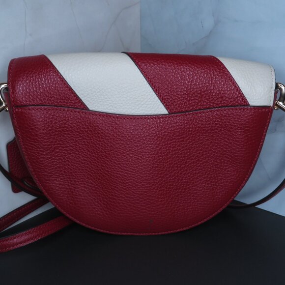 Coach Light Piercing Ellen Red Chalk Candy Cane Mini Crossbody Bag - Picture 8 of 8